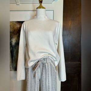 MNG Mango Mock Neck Sweater Oatmeal Size M